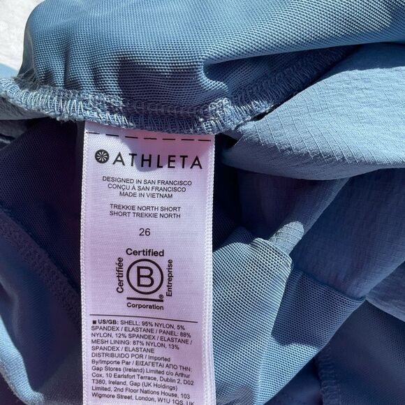 Athleta Blue Trekkie North Shorts - Picture 2 of 6
